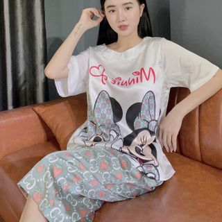 Satin in 3D cổ thuyền micky (Lửng Cộc)