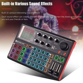 Soundcard K300 – Soundcard chuyên thu âm, livestream, karaoke online – Livestream được 3 điện thoại cùng lúc – Đầy đủ chức năng auto tune, đổi giọng, hiệu ứng khán giả - Điều chỉnh bass treble vang, giảm tiếng ổn – Kết nối bluetooth giá sỉ