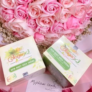 Kem body x3 colagen hộp xanh
