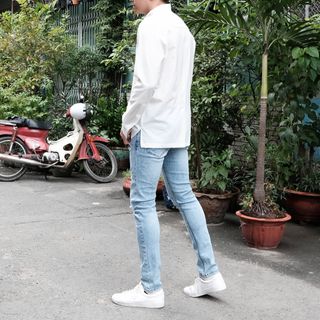 Quần jean rách form slim fit dễ phối đồ vải xịn (Hàng thiết kế - Zuhaus)