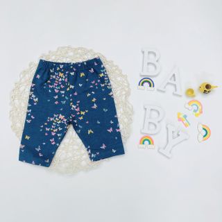 Quần legging lửng bé gái lên từ vải xuất dư, chất cotton mềm mát, Size 1-8