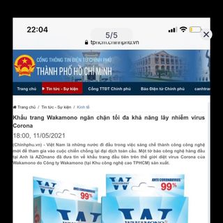Khẩu trang Wakamono 4 lớp diệt 99% virus ncov