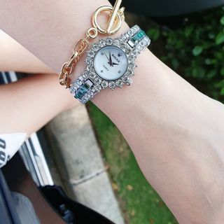 Đồng hồ ro,lex nữ đính đá cực sang mặt tròn