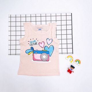 Áo thun ba lỗ bé gái size 1-5