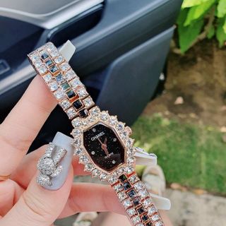 Đồng hồ ro,lẽ nữ đính đá cực sang mặt bầu