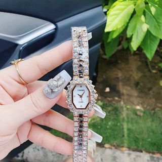 Đồng hồ ro,lẽ nữ đính đá cực sang mặt bầu
