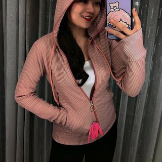 Áo khoác thun gân