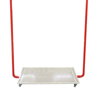 Steel round clothes rack with plate - Giá kệ treo quần áo có ngăn bên dưới đựng giày dép, đồ dùng gia đình gọn gàng ngăn nắp, chất liệu thép không gỉ giá sỉ