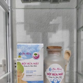 Bột rửa mặt Sắc Hồng - 100g - sạch mịn da - giảm nhờn - ngừa mụn