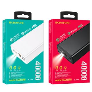 Pin sạc dự phòng BJ11A Borofone dung lượng 40000mAh, 4 cổng sạc USB, 1 cổng sạc Type C, có màn LCD hiển thị dung lượng pin