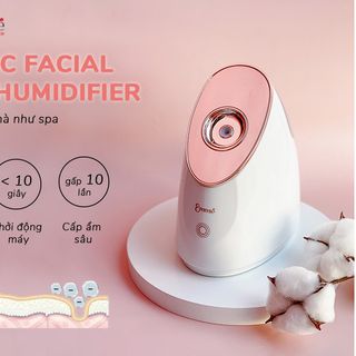 Máy Xông Mặt Emmié by Happy Skin Cấp Ẩm Sâu Cho Da Nano Ionic Facial Steamer & Humidifier