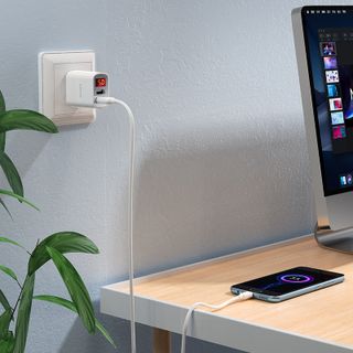Bộ cóc cáp sạc BA58 Borofone - 2 cổng sạc USB, có màn LCD hiển thị sạc - cổng Micro chuẩn US