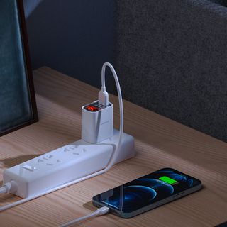 Cóc sạc BA58 Borofone - 2 cổng sạc USB, có màn LCD hiển thị sạc chuẩn US