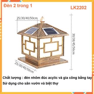 ĐÈN TRANG TRÍ LK2202 SỬ DỤNG NĂNG LƯỢNG MẶT TRỜI VÀ NĂNG LƯỢNG ĐIỆN- CHỐNG THẤM NƯỚC