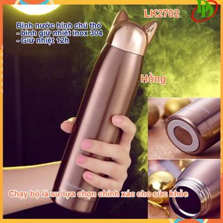 BÌNH NƯỚC GIỮ NHIỆT THÁI LAN HÀNG CAO CẤP, DỄ THƯƠNG DUNG TÍCH 500ML
