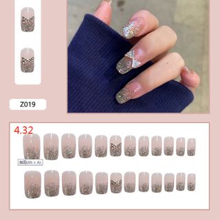 HỘP 24 MÓNG ĐÁ KÈM KEO (HỘP TRẮNG)