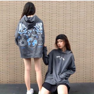 Áo hoodie in ANGEL LAND nỉ ngoại mềm mịn nón 2 lớp trẻ trung, năng động
