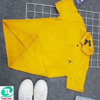 ÁO THUN CỔ TRỤ CHÂN SƠ MI- VÀNG 008