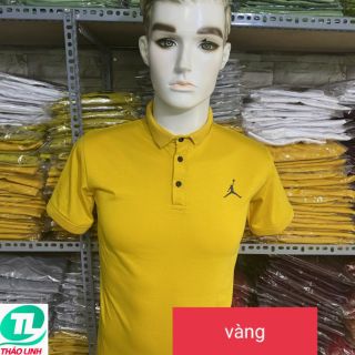 ÁO THUN CỔ TRỤ CHÂN SƠ MI- VÀNG