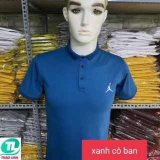 ÁO THUN CỔ TRỤ CHÂN SƠ MI- XANH CÔ BAN 002