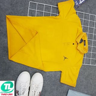 ÁO THUN CỔ TRỤ CHÂN SƠ MI- VÀNG