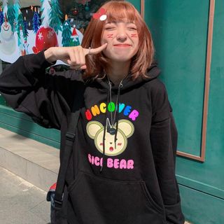Áo hoodie in UNCOVER nỉ ngoại mềm mịn nón 2 lớp trẻ trung, năng động
