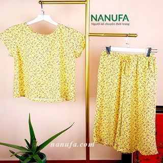 [GIÁ SỈ TỐT] Đồ bộ nữ (BÔNG ĐỎ), vải tole cao (152-175) thoáng mát nặng (40-70kg)