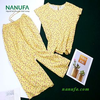 [GIÁ SỈ TỐT] Đồ bộ nữ (BÔNG ĐỎ), vải tole cao (152-175) thoáng mát nặng (40-70kg)