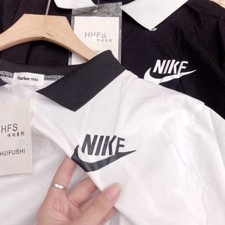 Áo thun cổ bẻ croptop QC