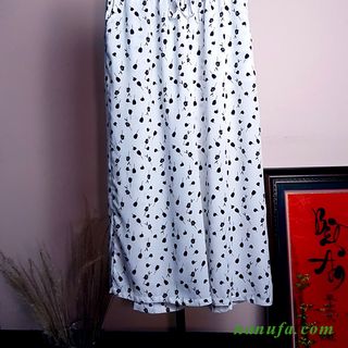 [GIÁ SỈ TỐT] Đồ bộ nữ (bông trắng nhỏ), vải tole thoáng mát cao (152-175) nặng (40-70kg)