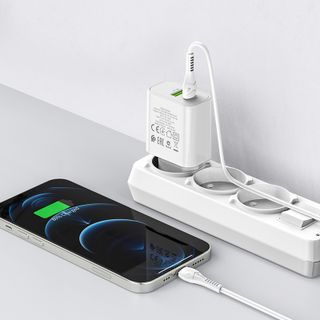 Cóc Sạc Nhanh BA55A PD3.0 18W Borofone - 1 Cổng Sạc USB, 1 Cổng Sạc Type-C chuẩn EU