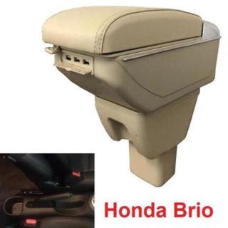 Hộp tỳ tay xe Honda Brio cao cấp tích hợp cổng sạc USB hàng đẹp giá sỉ