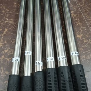 sào rút inox đa năng loại 6m. treo chim, móc cây, quét mạng nhện, phơi đồ, vợt cá