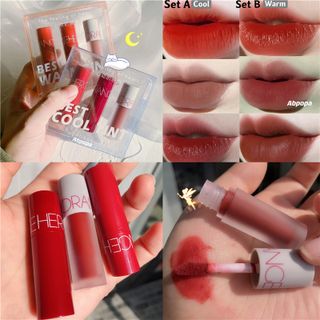 Set son Kem Lì HERORANGE dupe romand Hỗ Trợ Dưỡng Ẩm Mềm Mịn Lâu Trôi Son Hot 2021