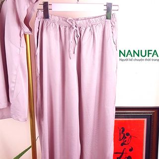 [Đồ bộ vải nhập] màu tím nhạt chất liệu mát thoáng, (giá sỉ tốt) cao (152-175) nặng (40-70kg