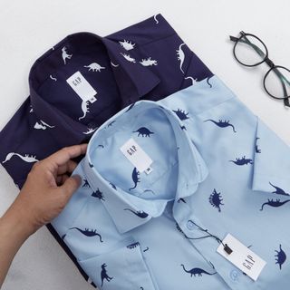 [size to 50-110kg] Áo sơ mi nam HỌA tiết 2 màu
