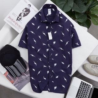[size to 50-110kg] Áo sơ mi nam HỌA tiết 2 màu