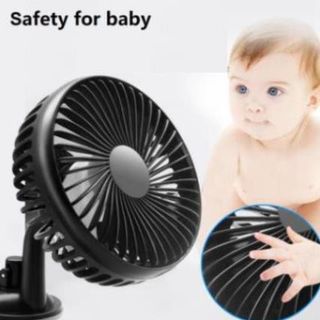 Quạt máy đơn mini trên ô tô gắn taplo và kính xe, siêu bền, siêu tiện lợi
