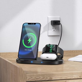 Đế Sạc Không Dây 3in1 cho Apple Watch, iPhone Và Aripods BQ10 Borofone