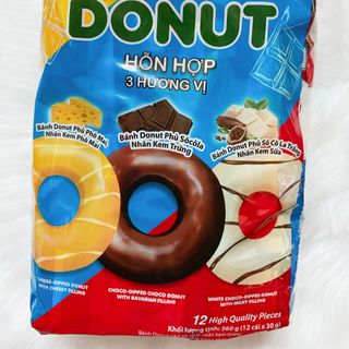 Bánh donut DOWEE hỗn hợp 3 hương vị giá sỉ
