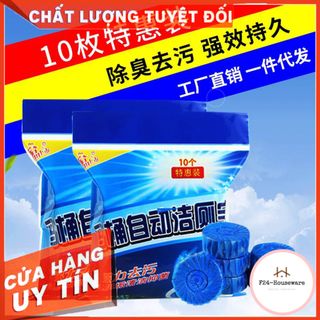 10 Viên Tẩy Bồn Cầu ( loại mạnh ), Thả Bôn Cầu, Diệt Vi Trùng, Khử Mùi Nhà Vệ Sinh Tiện Dụng (1 Gói 10 Viên)