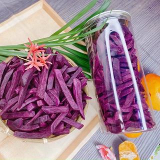 Khoai lang tím sấy giòn ( hũ pet 300gr)