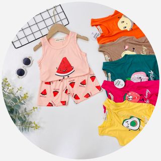 Đồ Bộ Ba Lỗ Bé Trai, Bé Gái Minky Mom Vải Thun Lạnh, Bộ Ba Lỗ Cho Bé Mặc Nhà, Bộ Quần Áo Trẻ Em Dễ Thương Mùa