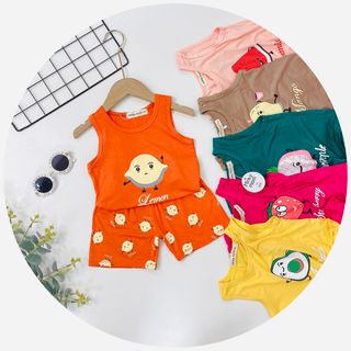 Đồ Bộ Ba Lỗ Bé Trai, Bé Gái Minky Mom Vải Thun Lạnh, Bộ Ba Lỗ Cho Bé Mặc Nhà, Bộ Quần Áo Trẻ Em Dễ Thương Mùa