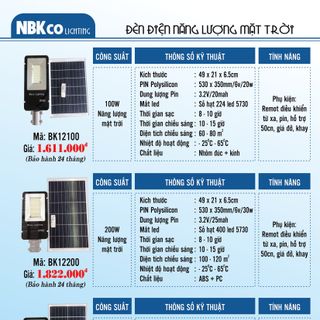 Đèn năng lượng ở btre
