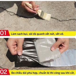 Cuộn Băng Keo Chống Thấm Nước Chống Dột Siêu Dính Chịu Nhiệt Cực Tốt ( khổ 10cm ).