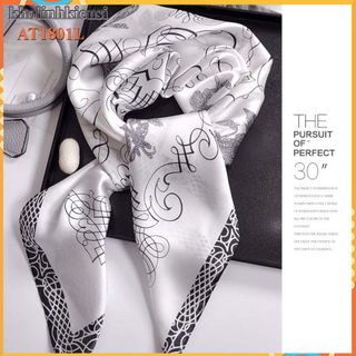 Khăn choàng vuông cao cấp hoạt tiết sang trọng AT1801-Lụa Satin ho phái nữ vào đông