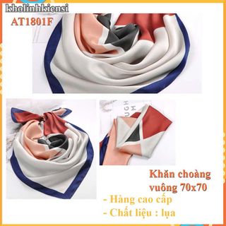 Khăn choàng vuông cao cấp hoạt tiết sang trọng AT1801-Lụa Satin ho phái nữ vào đông