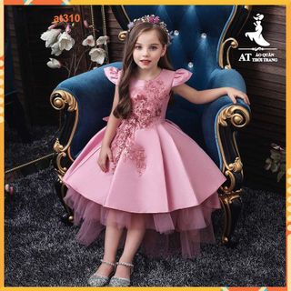 Váy công chúa cho bé gái siêu dễ thương-chất liệu không gây nóng hoặc khó chịu