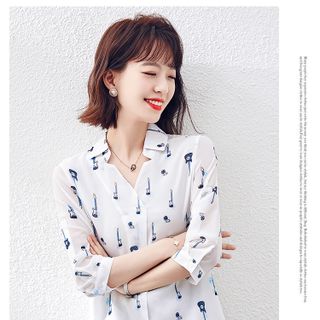 Áo sơ mi nữ chất vải đẹp - Áo sơ mi tay lỡ